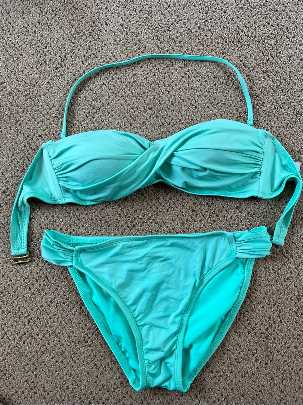 Mossimo Supply Co. Turquoise Bandeau Bikini Set